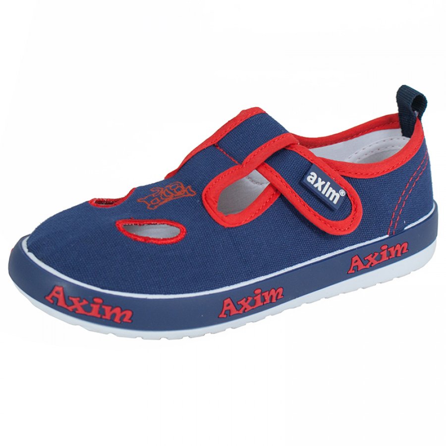 Plátenky s koženou vložkou, modré