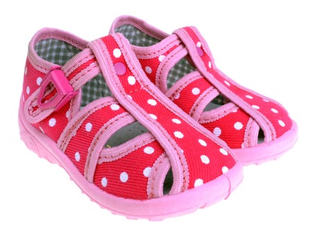 Dievčenské topánk,y bodkované