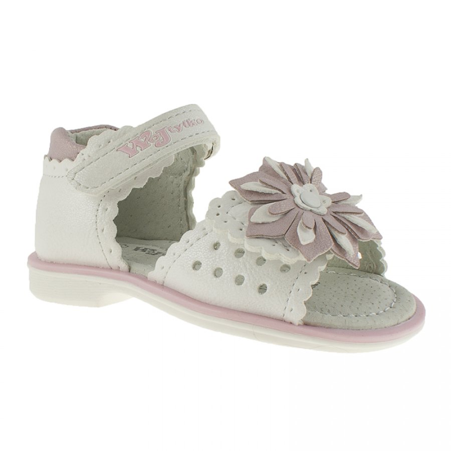 Dievčenské sandále, biele