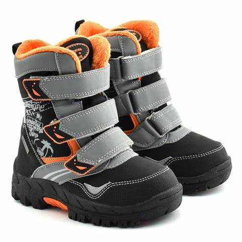 Chlapčenské  čižmy/snehule, oranžové