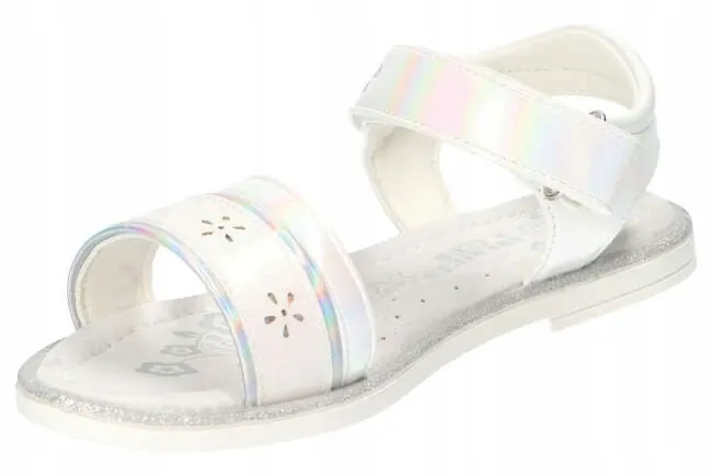 Dievčenské sandále, biele
