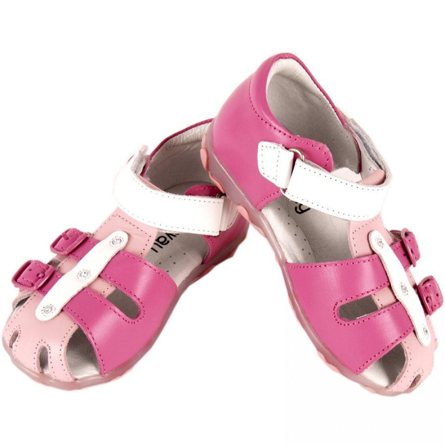 Kožené sandále, ružové