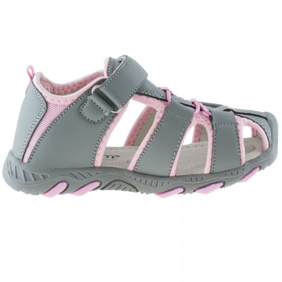 Dievčenské športové sandále, sivé