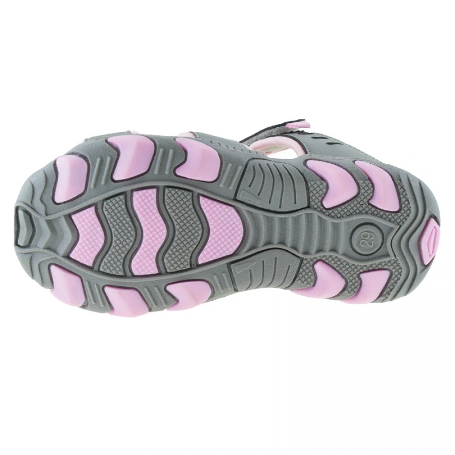 Dievčenské športové sandále, sivé